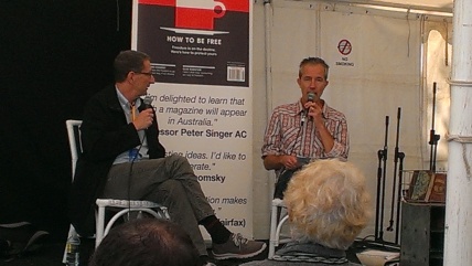 David Finkel and Geoff Dyer in discussion.